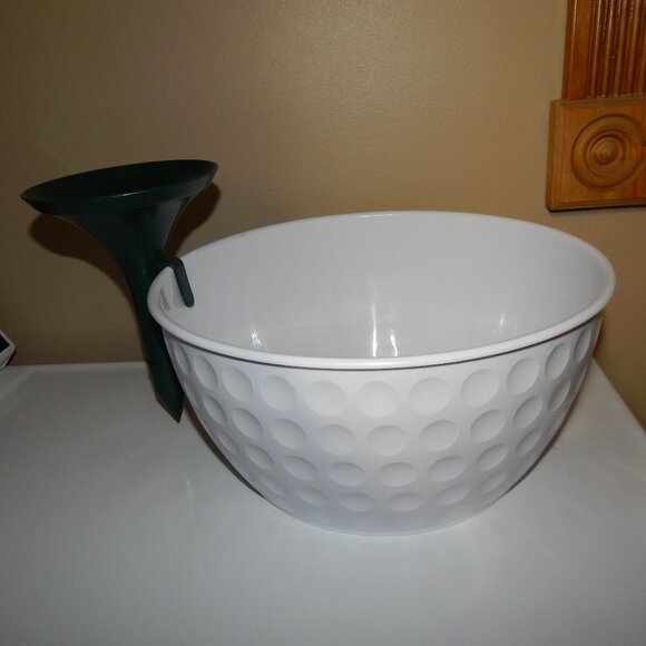 Golf Ball Bowl & Tee Chip and Dip Plastic Party Serving Container Set - Picture 2 of 2